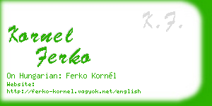 kornel ferko business card